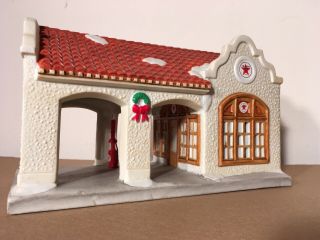 Texaco Limited Edition Porcelain Oaklawn Filling Station With Light 1996 I
