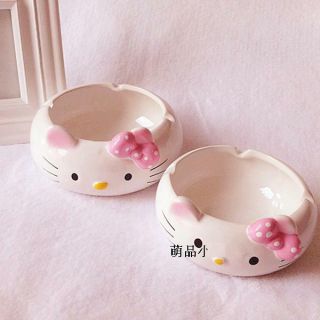 Pink Hello Kitty Ceramic Teabag Holder Tidy Ashtray Cat Ash Tray Cigarette Smoke