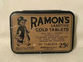 Vintage Advertising Medicine Tin Ramon 