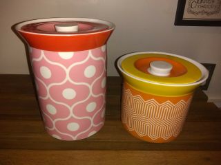 Happy Chic Jonathan Adler Kitchen Canisters Retro Vintage Inspired