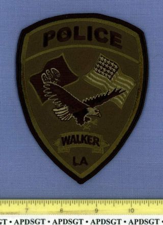 Walker Swat Louisiana Sheriff Police Patch Subdued Flying Eagle