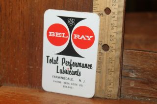 Vintage Coal Mining Decal Sticker Bel Ray Performance Lubricants Farmingdale Nj