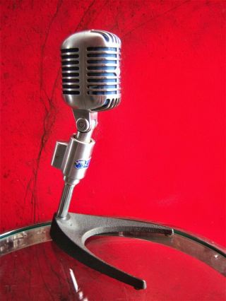 Vintage 1953 Shure Brothers 556s Dynamic Cardioid Microphone Elvis W Atlas Stand