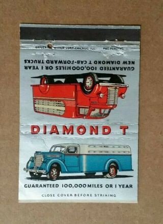 Diamond T Motor Trucks,  Matchbook Cover,  1930 