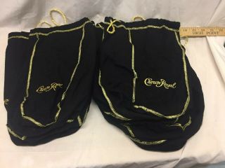 10 Crown Royal Black Drawstring Bag 1.  75 L