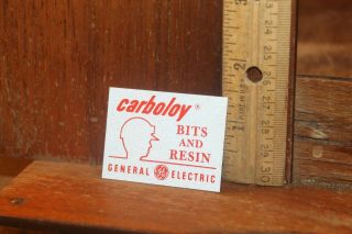 Vintage Coal Mining Decal Sticker Carbaloy Bits Resin General Electric
