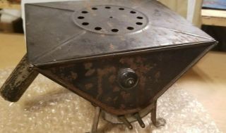 Vintage Unusual Electric Popcorn Maker Metal With Wood Handle & Crank