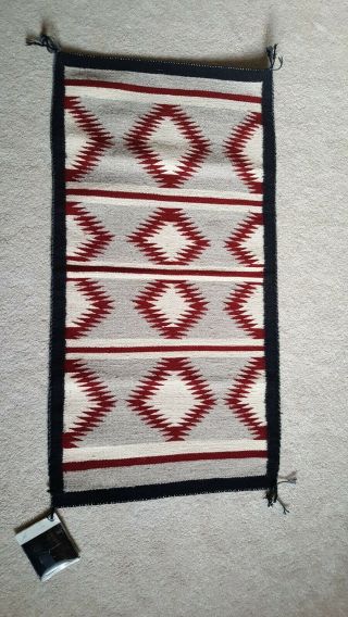 Hand Woven Navajo Rug Handmade 38 " X 20 " As A Rug