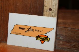 Vintage Coal Mining Decal Sticker Consol Tennessee Safety Live With It