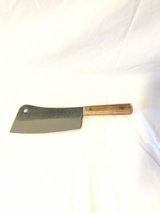 Forgecraft Hi Carbon Steel Butcher Knife Meat Cleaver Vintage 11 1/2 " Usa (p3089