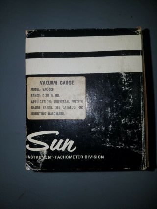 Sun Vacuum gauge NOS Blue Line 2 - 5/8 