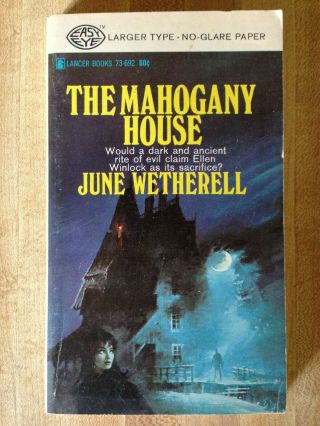 June Wetherell The Mahogany House Great Gothic Cover Art 1967
