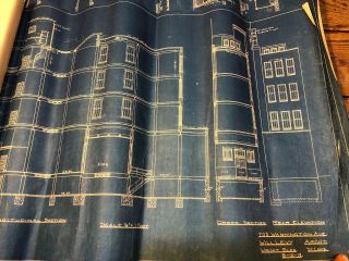 Wright Building Will Levy Architectural Blueprints St Louis Mo Drawing Vintage