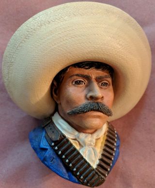 Bosson: Revolutionaries " Emiliano Zapata " Chalkware Head,  England