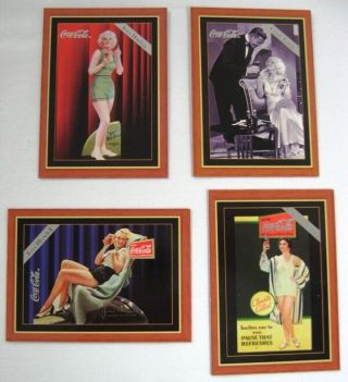 Coca Cola Series 4 Subset - Complete 4 Card Hollywood Celebrities Set - 1995