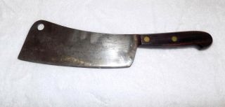 Vintage Butcher Knife Meat Cleaver Hatchet 12 " Long