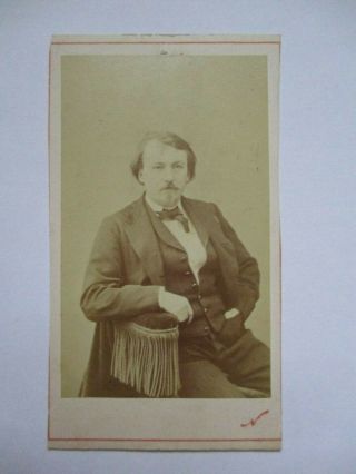 Victorian Cdv Photo French Artist Illustrator Gustave Dore By Nadar Paris