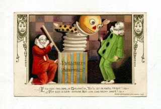 C.  1913 Halloween Postcard By John Winsch Jack In The Box Halloween Surprises