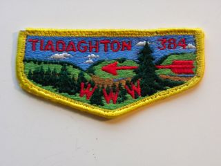 Oa Order Of The Arrow Tiadaghton Lodge 384 Flap,  West Branch Council Merged