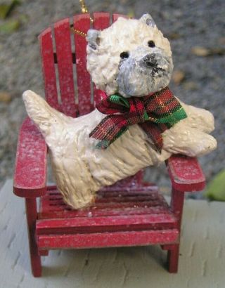 Cairn Terrier On A Adirondack Chair Christmas Tree Ornament