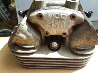 Vintage Ducati 350 Cylinder Head,  Complete With Bevel Gears