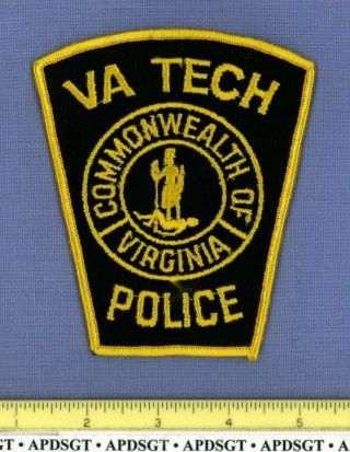 Virginia Tech Technical College Sheriff School Campus Police Patch
