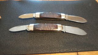 2 Big Usa Case Collectible Xx 6250 Elephant Toe Knives Knife Vintage 65 - 69 1977