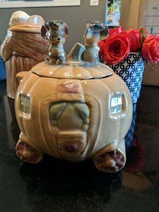 Brush Pottery Cinderella Pumpkin Cookie Jar