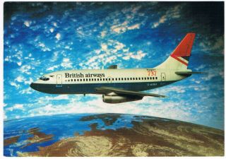 Postcard British Airways Airline Issue Boeing 737 Aviation Airways