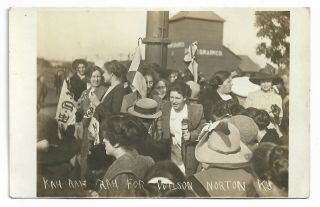 Rppc Woodrow Wilson Suffrage Movement Women 