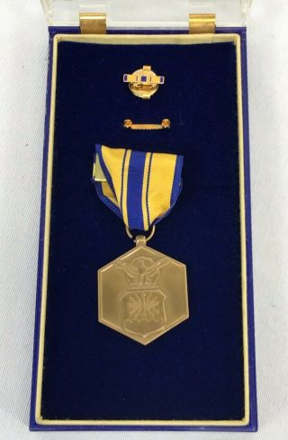 Vintage Us Air Force Commendation Boxed Medal