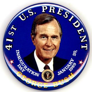 Perfect " 41st Us President / George Bush " 1989 Inaugural Button