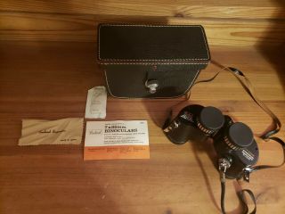 Vintage Cardinal Wide Angle Binoculars 7x35 Model 287 W/ Case,  Accessories
