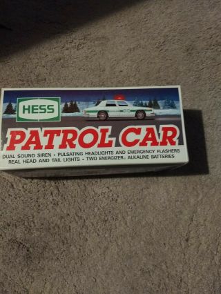 Vintage 1993 Hess Toy Truck Patrol Police Car W/ Box