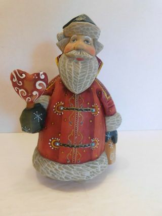 G Debrekht Golden Heart Santa Gift Givers Series 2003 Limited Edition Figurine