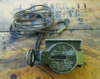 Vintage 1978 Us Military Issue Magnetic Compass Stocker & Yale Inc.  Beverly Mass
