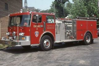 Buffalo Ny Engine 3 1984 Pirsch Pumper - Fire Apparatus Slide