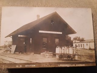 Rppc Railroad Depot Leonardville Kansas 1909