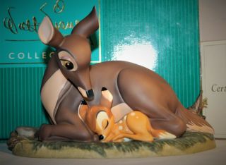 Wdcc Disney Classics Bambi & Mother " My Little Bambi " Limited Edition Sculpture