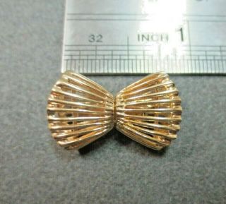 Vtg 14k Solid Yellow Gold Bow Clasp For Multi Strands Bracelet Or Necklace