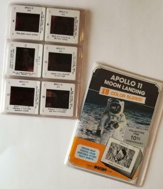 Nasa Moon Landing Apollo 11 Color Slides Finley Holiday Films 10th Anniversary