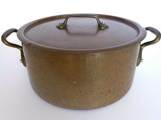 Vintage French Solid Copper Stew Pan With Lid France Purchased At E Dehillerin