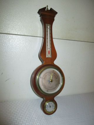 Vintage Airguide 431 20 - 1/2 " Mahogany Banjo Barometer