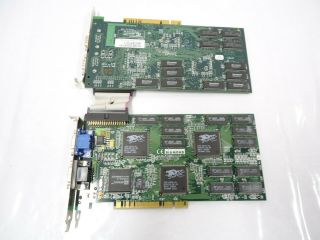 VINTAGE SET OF 2 Diamond MONSTER 3D II PCI 12 MB 3Dfx VOODOO 2 Graphics Card 2