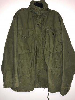 Vintage Military Us Army Og - 107 Field Jacket Coat Cold Weather Size Small Short