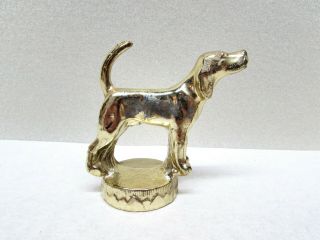 Vintage Dog Trophy Topper Gold Tone Metal