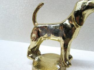 Vintage Dog Trophy Topper Gold Tone Metal 2
