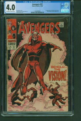 The Avengers 57 Cgc 4.  0 1st Vision Marvel 1968
