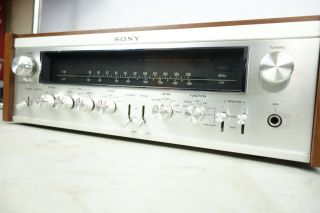 Vintage Sony Str - 7055 Stereo Receiver.  Wood Cabinet Japan.  Powerful Sound