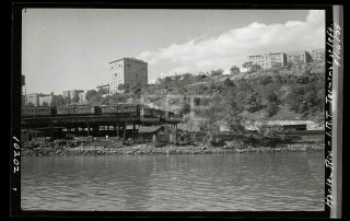 1935 Harlem River L.  R.  T.  Terminal Manhattan Nyc York Old Photo Negative 322b
